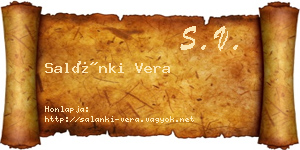 Salánki Vera névjegykártya
